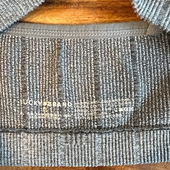 Lucky Brand Ribbed Light Gray Bra with Adjustable Straps - Picture 2 of 3